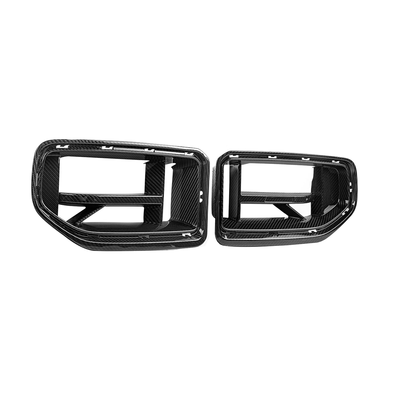 MHC+ BMW G87 M2 CSL Style Front Grilles In Pre Preg Gloss Carbon Fibre