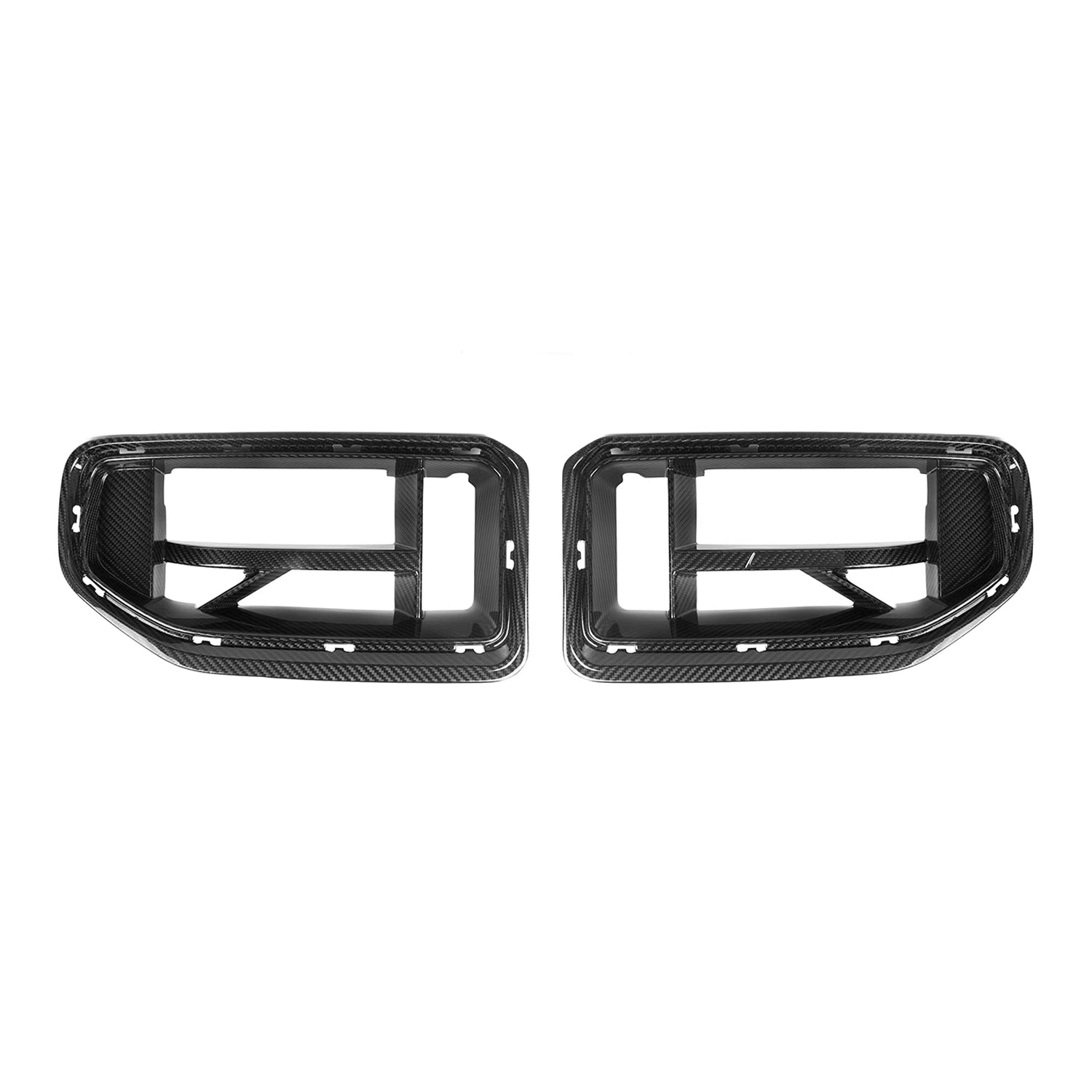 MHC+ BMW G87 M2 CSL Style Front Grilles In Pre Preg Gloss Carbon Fibre