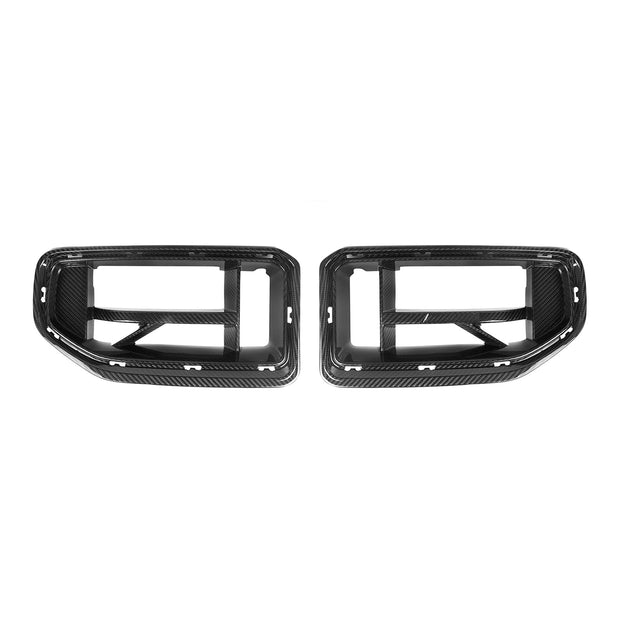 MHC+ BMW G87 M2 CSL Style Front Grilles In Pre Preg Gloss Carbon Fibre