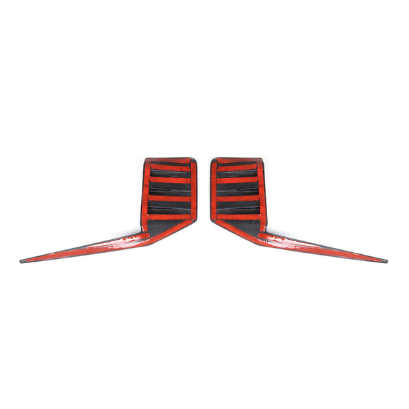 MHC+ BMW M2 G87 Performance Style Rear Rear Bumper Inserts In Pre Preg Gloss Carbon Fibre (G87)