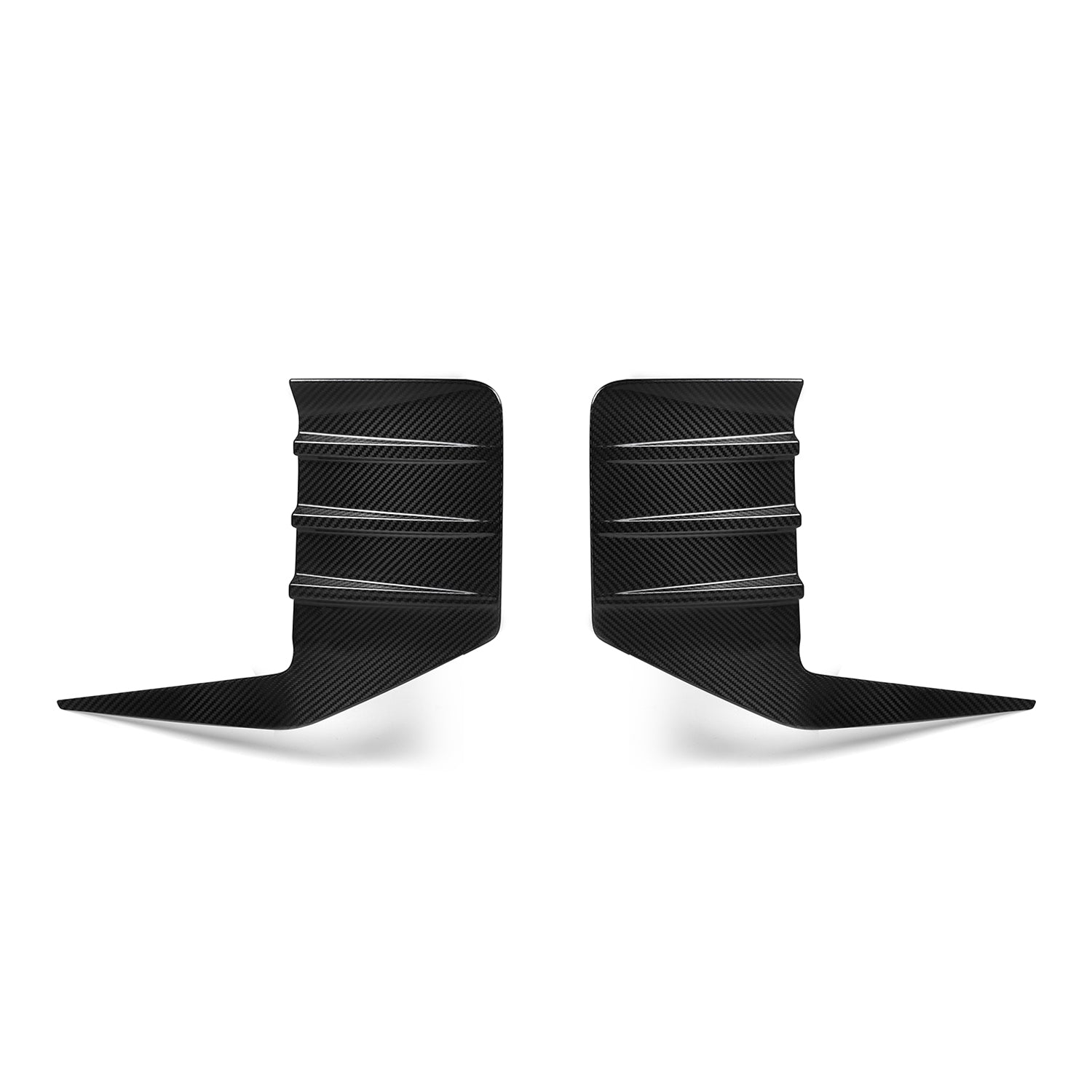 MHC+ BMW M2 G87 Performance Style Rear Rear Bumper Inserts In Pre Preg Gloss Carbon Fibre (G87)