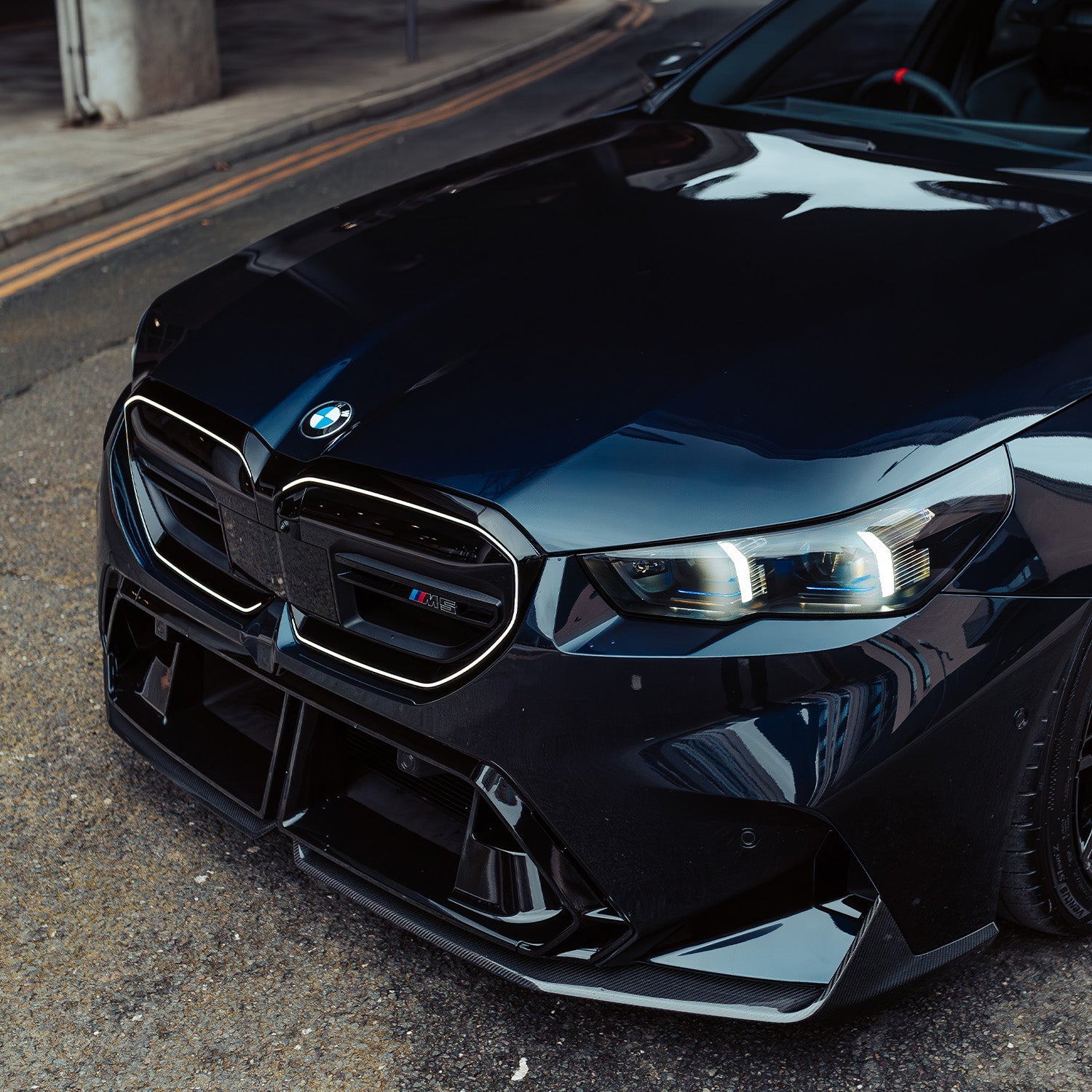 MHC+ BMW G90 & G99 M5 Performance Style Front Splitter In Pre Preg Carbon Fibre