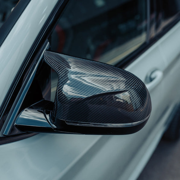 MHC+ BMW F97 X3M, F98 X4M, F95 X5M & F96 X6M Wing Mirror Covers In Pre Preg Carbon Fibre