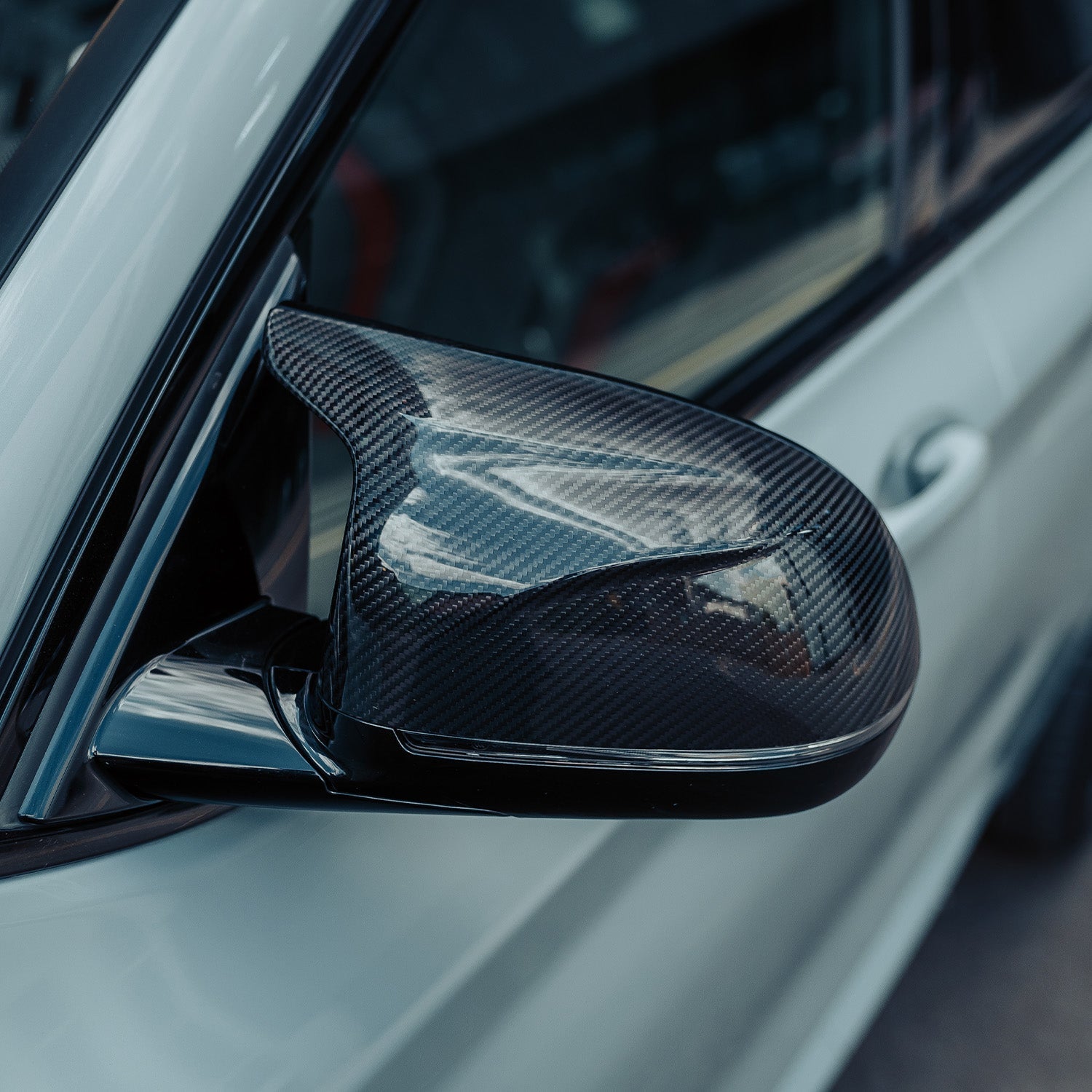 MHC+ BMW F97 X3M, F98 X4M, F95 X5M & F96 X6M Wing Mirror Covers In Pre Preg Carbon Fibre