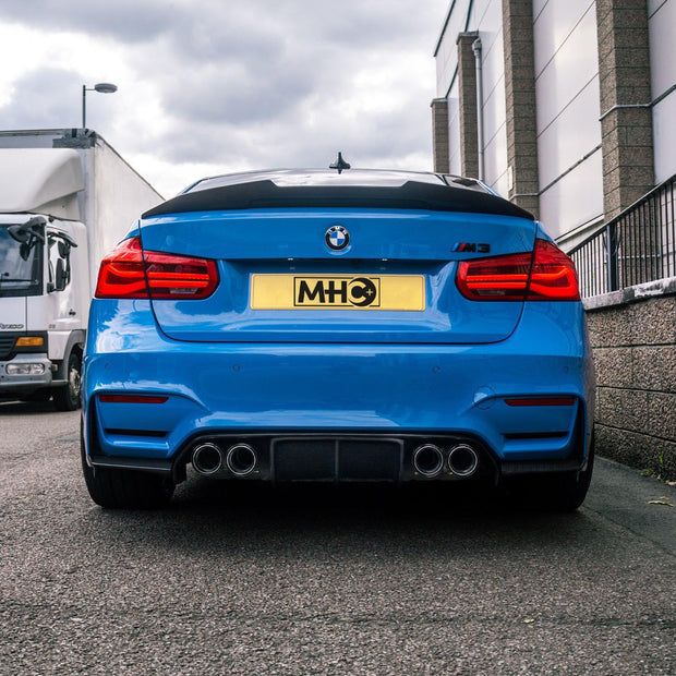 MHC+ BMW M3/3 Series Ducktail Style Spoiler In Pre Preg Carbon Fibre (F80/F30)
