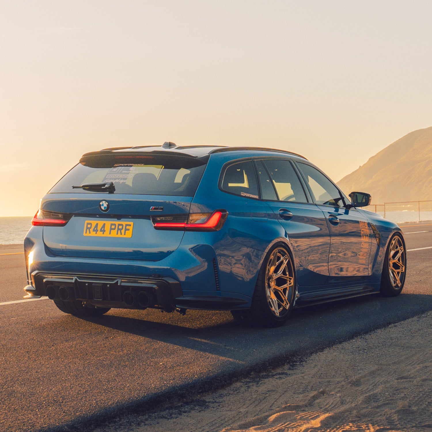 MHC+ BMW M3/M4 DF1 LED Rear Diffuser In Gloss Pre Preg Carbon Fibre (G80/G81/G82/G83)