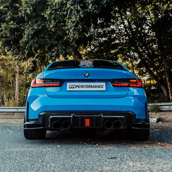 MHC+ BMW M3 SS1 Rear Side Splitters In Gloss Pre Preg Carbon Fibre (G80/G81)