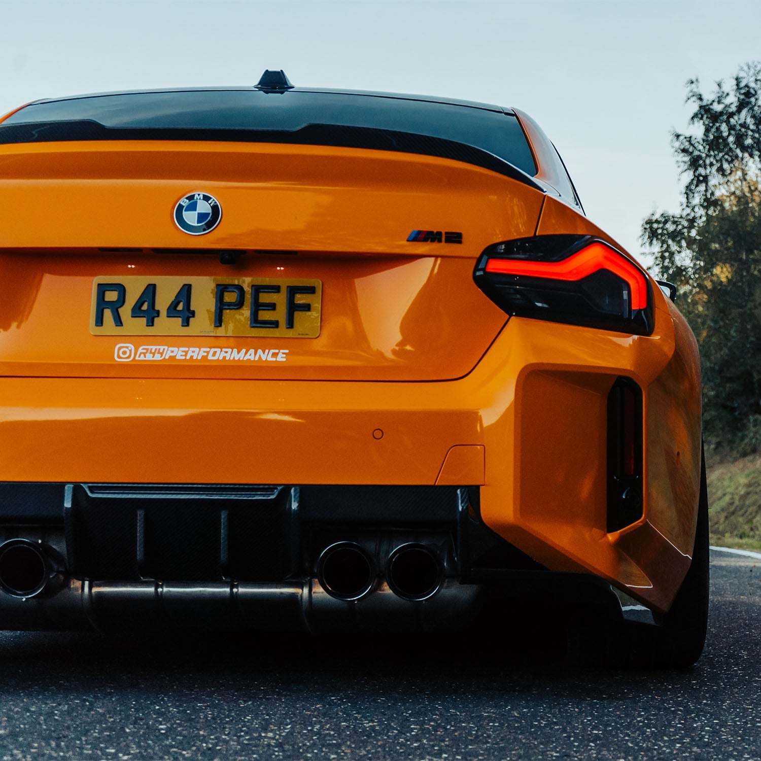 MHC+ BMW M2 G87 Edition 1 Rear Diffuser 3pcs In Pre Preg Gloss Carbon Fibre (G87)