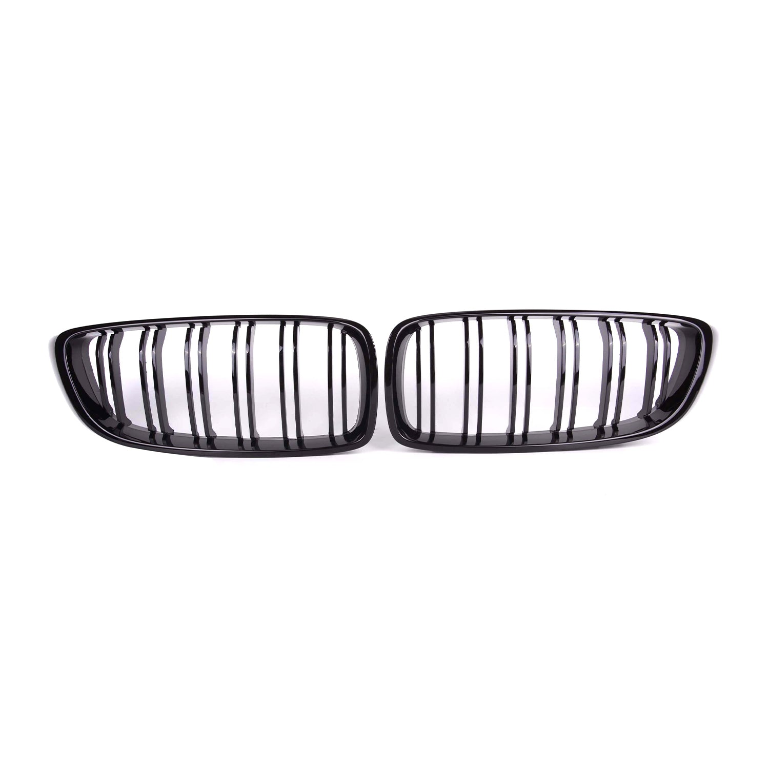MHC Black BMW M3/M4 Double Slat Front Grilles In Gloss Black (F32/F33/F80/F82/F83)