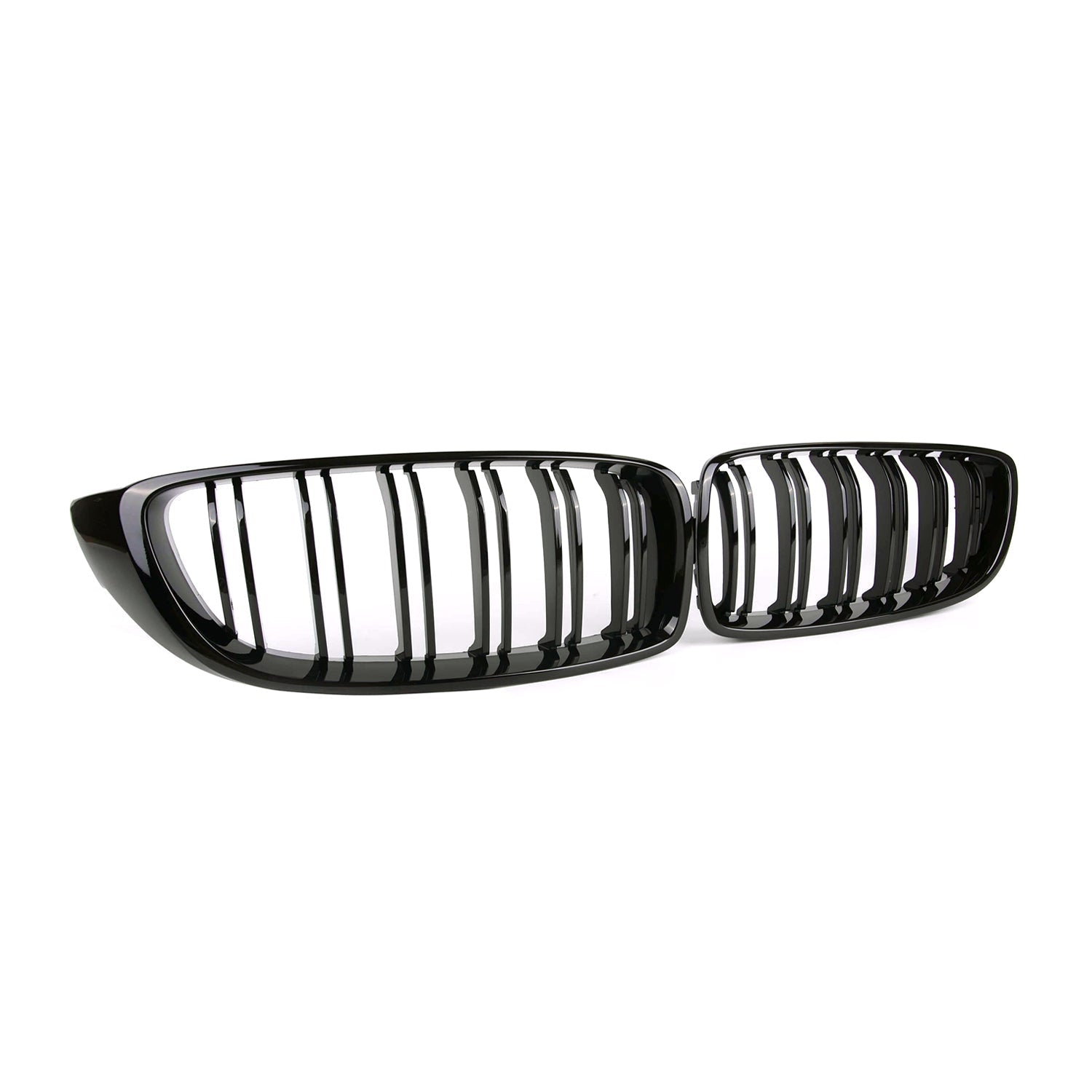 MHC Black BMW M3/M4 Double Slat Front Grilles In Gloss Black (F32/F33/F80/F82/F83)
