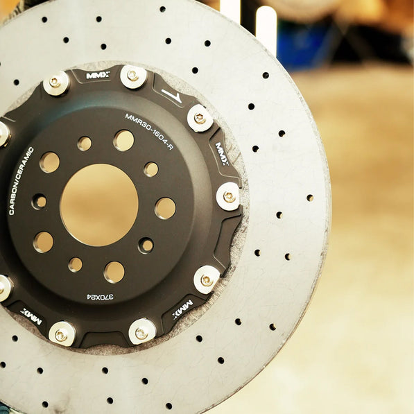 MMX BMW G8X 2-Piece 370mm x 24mm Carbon Ceramic Rear Brake Discs/Rotors (G80/G81 M3, G82/G83 M4 & G87 M2)