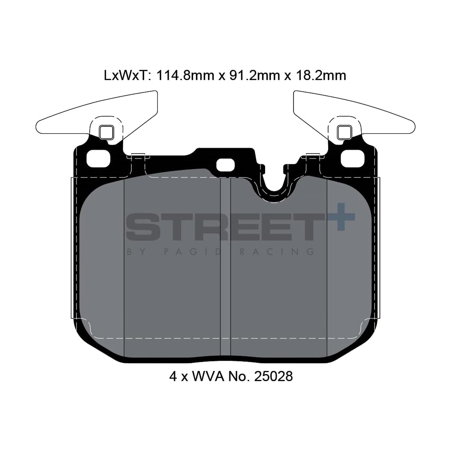 Pagid Street+ Front Brake Pads For BMW F Series M Lites (F20 M140i, F22 M240i, F30 340i & more)