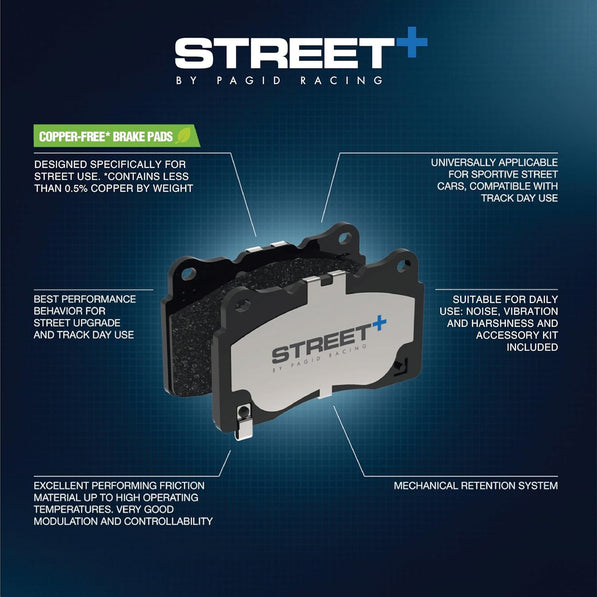 Pagid Street+ Front Brake Pads For BMW F Series M Lites (F20 M140i, F22 M240i, F30 340i & more)