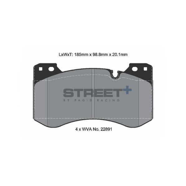 Pagid Street+ Front Brake Pads For BMW G8X M Vehicles (G87 M2, G80 M3 & G82 M4)