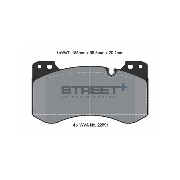 Pagid Street+ Front Brake Pads For BMW G8X M Vehicles (G87 M2, G80 M3 & G82 M4)