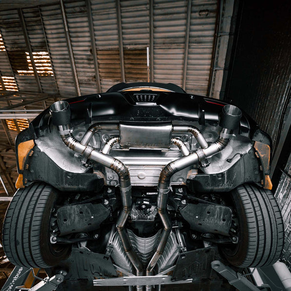 R44 Toyota Supra A90 Titanium Exhaust Cat-Back System with Carbon tips