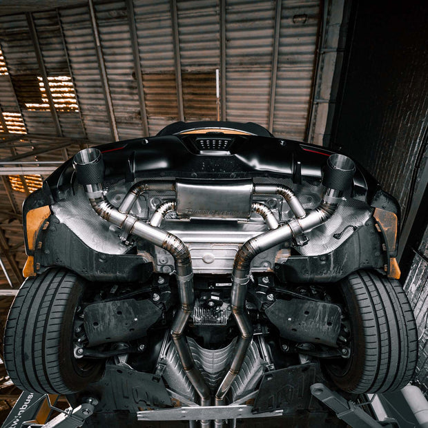 R44 Toyota Supra A90 Titanium Exhaust Cat-Back System with Carbon tips