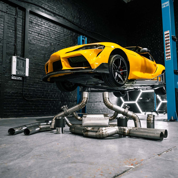 R44 Toyota Supra A90 Titanium Exhaust Cat-Back System with Carbon tips