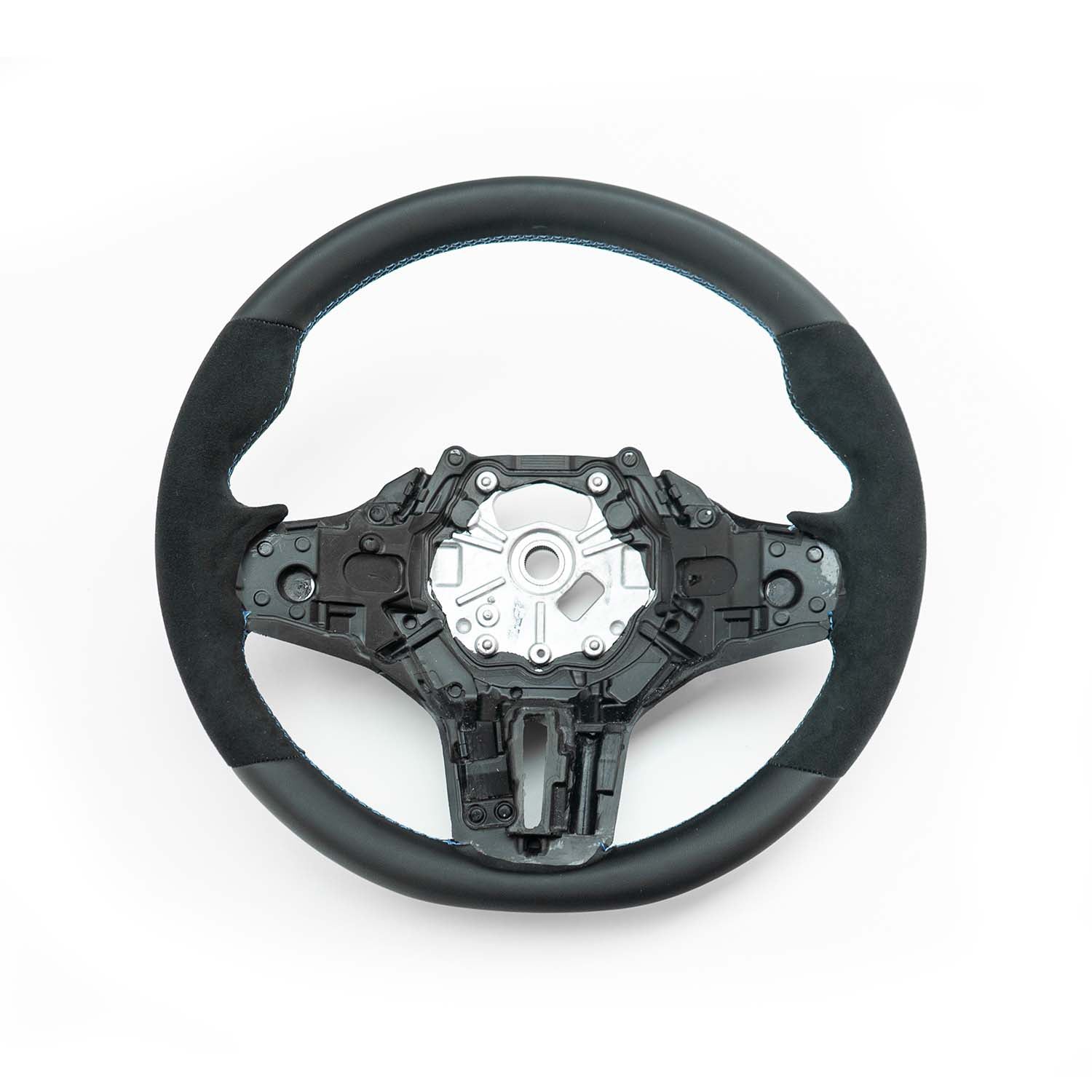 SHFT BMW G8X Round Steering Wheel In Alcantara & Leather (G80 M3, G82 M4 & G87 M2)