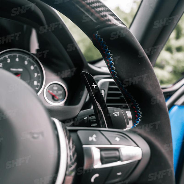SHFT BMW F Series Automatic Paddle Shifters In Gloss/Matte Carbon Fibre