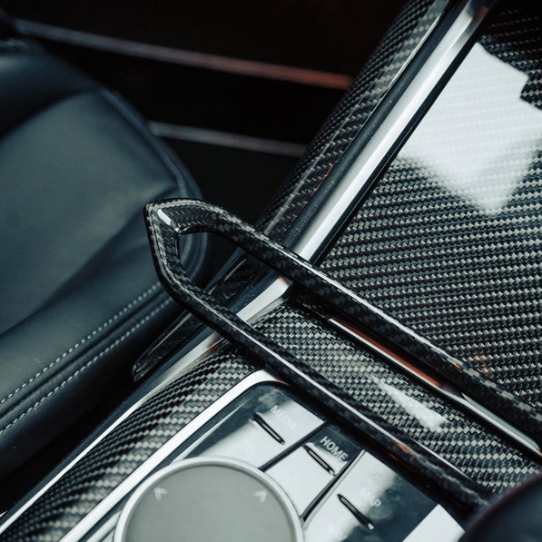 SHFT BMW G80 M3, G82 M4 & G87 M2 LCI Interior Inner Air Vent Trim In Gloss Carbon Fibre