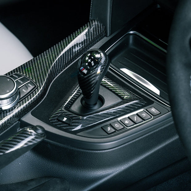 SHFT BMW M DCT Gearbox Base Trim Cover In Gloss Carbon Fibre (RHD)