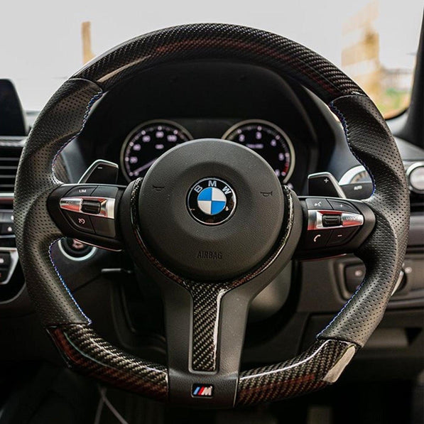 SHFT BMW M Sport Steering Wheel Trim Insert In Gloss Carbon Fibre