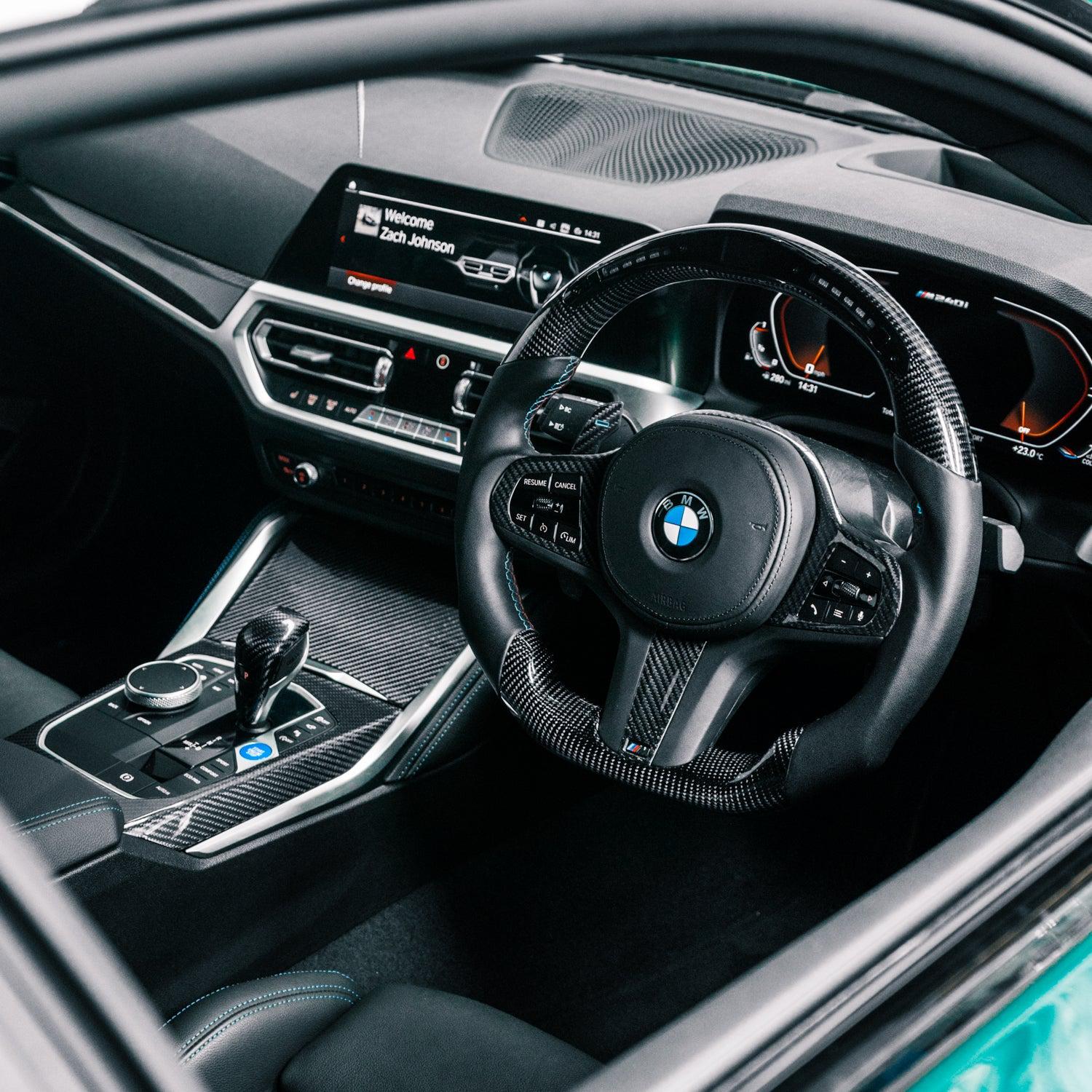 SHFT BMW M240i/2 Series Full Interior Trim Set In Gloss Pre Preg Carbon Fibre RHD (G42)(G20/G21)