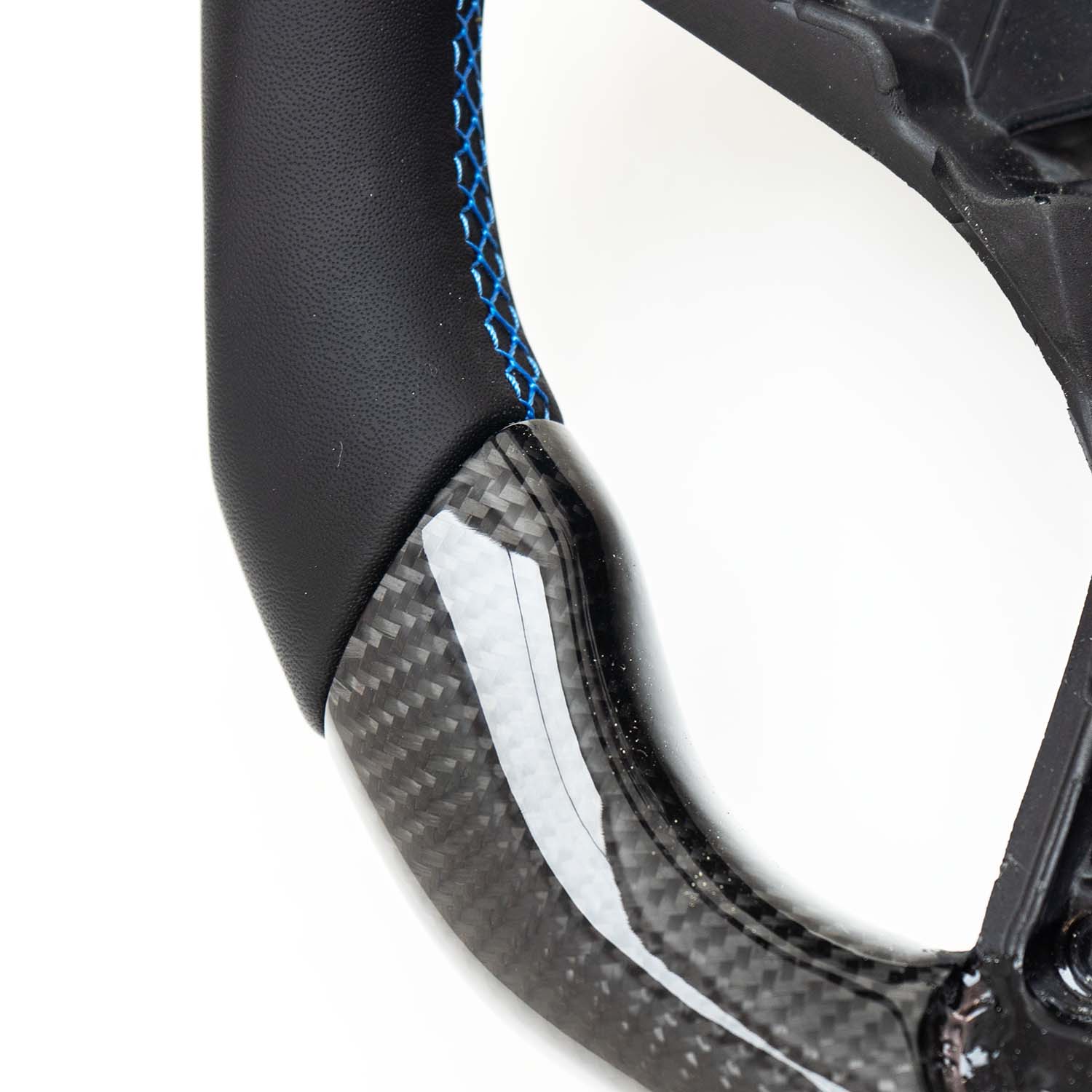 SHFT BMW G8X Flat Bottom Steering Wheel In Gloss Carbon Fibre & Leather (G80 M3, G82 M4 & G87 M2)