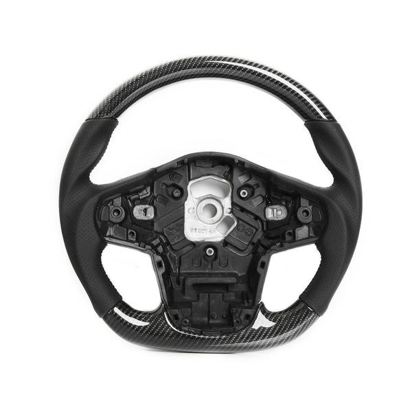 SHFT Toyota Supra Steering Wheel In Gloss Carbon Fibre & Leather (A90)