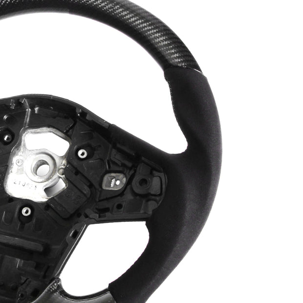 SHFT Toyota Supra Steering Wheel in Gloss Carbon Fibre & Alcantara (A90)