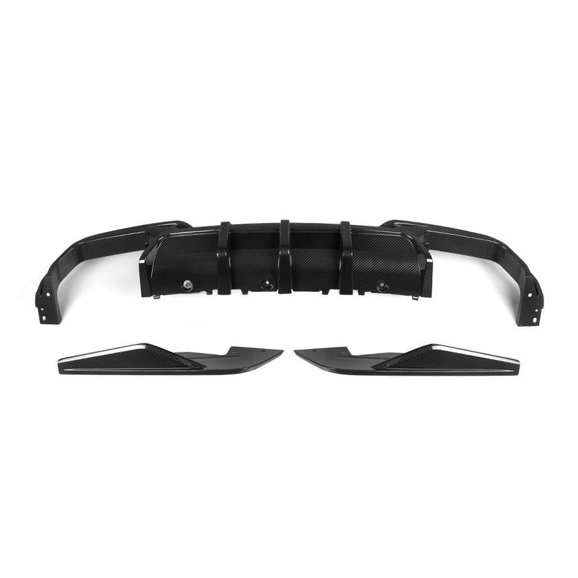 SooQoo BMW M8 F91 F92 Aggressive Rear Diffuser In Gloss Carbon Fibre