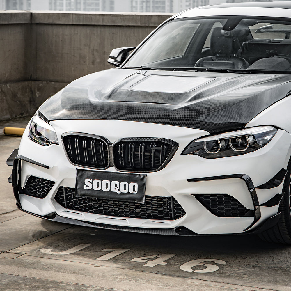 SooQoo BMW F87 M2 Competition Front Duct Trims In Gloss Carbon Fibre