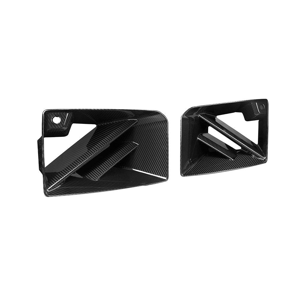 SooQoo BMW G87 M2 SQ Twin Fin Front Ducts In Gloss Carbon Fibre