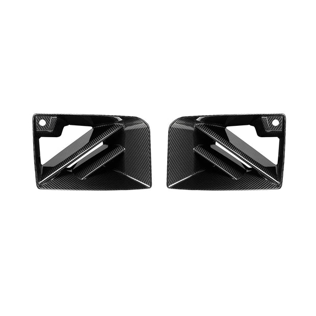 SooQoo BMW G87 M2 SQ Twin Fin Front Ducts In Gloss Carbon Fibre