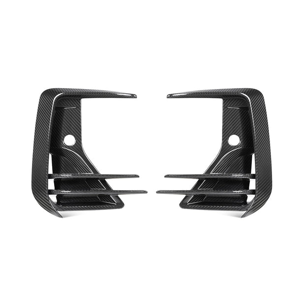 SooQoo BMW iX3 / X3 G01 / X4 G02 LCI Front Ducts In Gloss Carbon Fibre