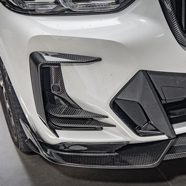 SooQoo BMW X3 G01 / X4 G02 LCI Front Splitter In Gloss Carbon Fibre