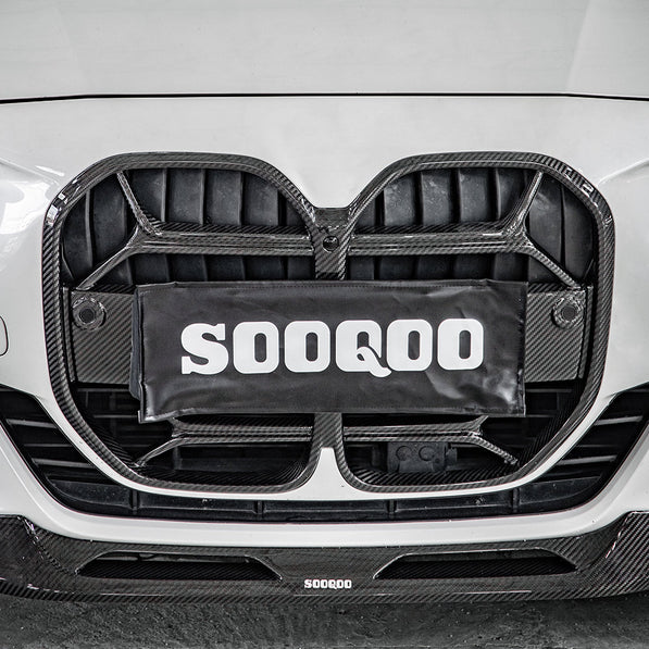 SooQoo BMW 4 Series G22 G23 Front Splitter In Gloss Carbon Fibre