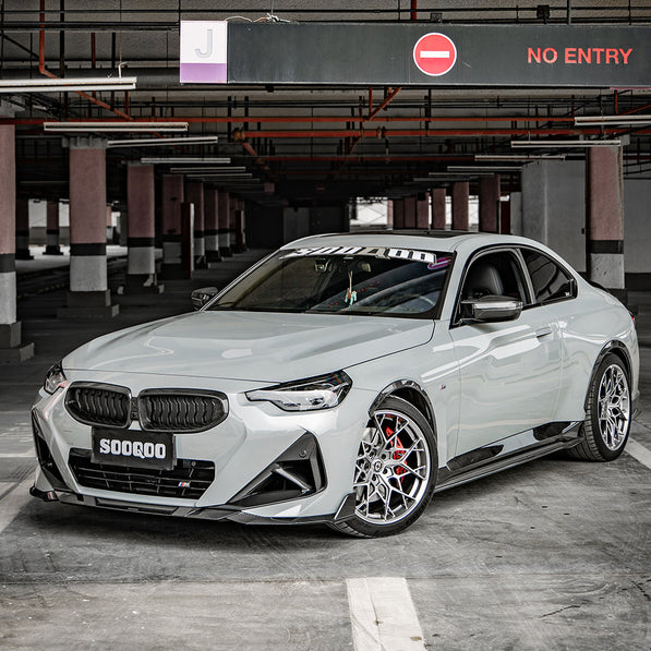 SooQoo BMW G42 M240i Front Ducts In Gloss Carbon Fibre