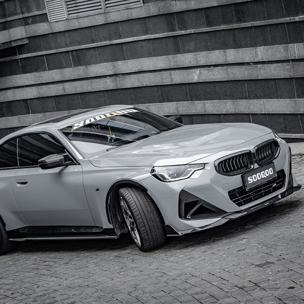 SooQoo BMW G42 M240i Side Skirts In Gloss Carbon Fibre