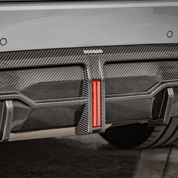 SooQoo BMW G42 M240i Rear Diffuser In Gloss Carbon Fibre