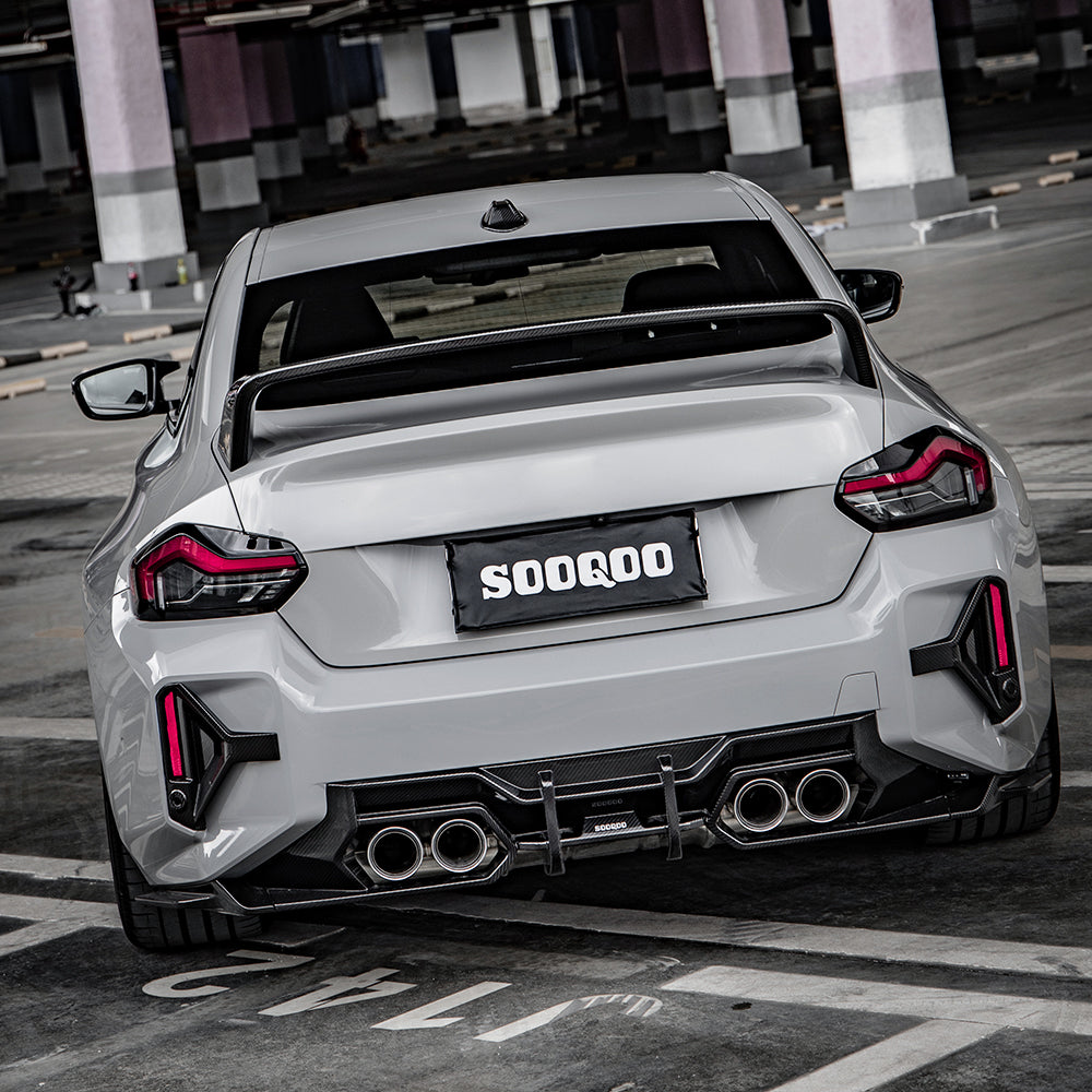 SooQoo BMW G87 M2 Rear Diffuser In Gloss Carbon Fibre