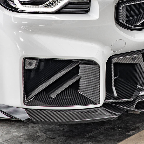 SooQoo BMW G87 M2 SQ Twin Fin Front Ducts In Gloss Carbon Fibre