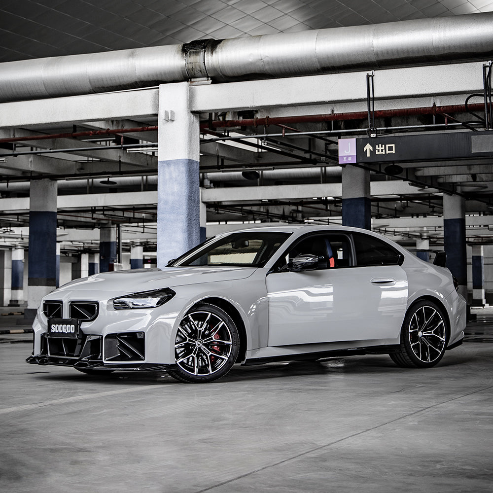 SooQoo BMW G87 M2 SQ-A Front Splitter In Gloss Carbon Fibre