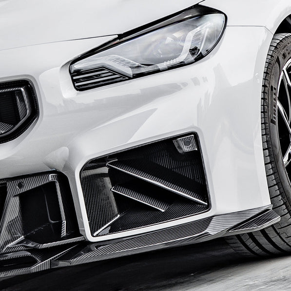 SooQoo BMW G87 M2 SQ-A Front Splitter In Gloss Carbon Fibre