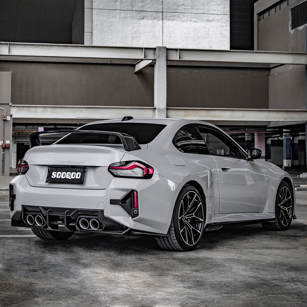 SooQoo BMW G87 M2 Rear Diffuser In Gloss Carbon Fibre