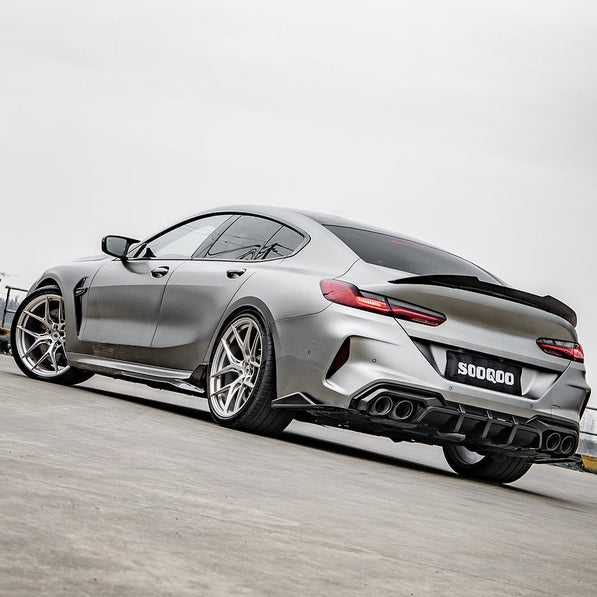 SooQoo BMW M8 F93 Gran Coupe Aggressive Rear Diffuser In Gloss Carbon Fibre
