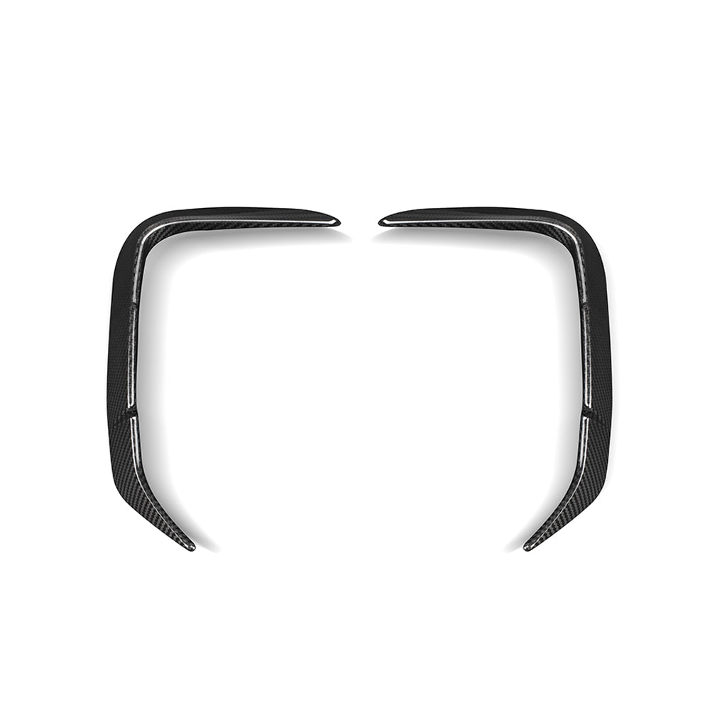 SooQoo BMW X3 G01 LCI Rear Bumper Inserts In Gloss Carbon Fibre