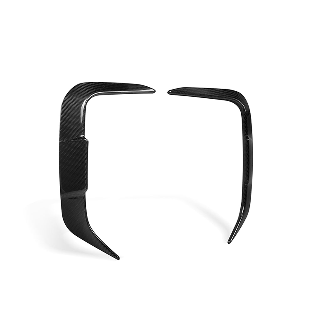 SooQoo BMW X3 G01 LCI Rear Bumper Inserts In Gloss Carbon Fibre