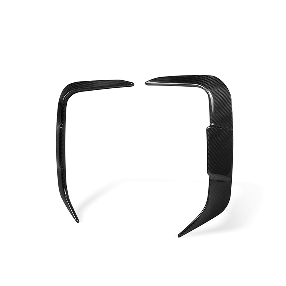 SooQoo BMW X3 G01 LCI Rear Bumper Inserts In Gloss Carbon Fibre